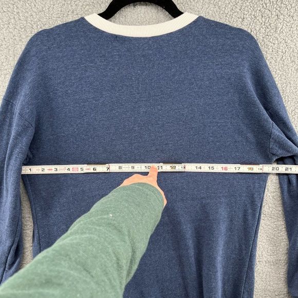 Marine Layer Women's Size Small Blue and White Sweater Triangle - Picture 9 of 12